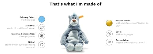 Steiff Disney Originals Balu der Bär 31 cm, Soft Cuddly Friends, Walt Disney Plüschfigur, Dschungel-Buch Baloo Kuscheltier für Kinder